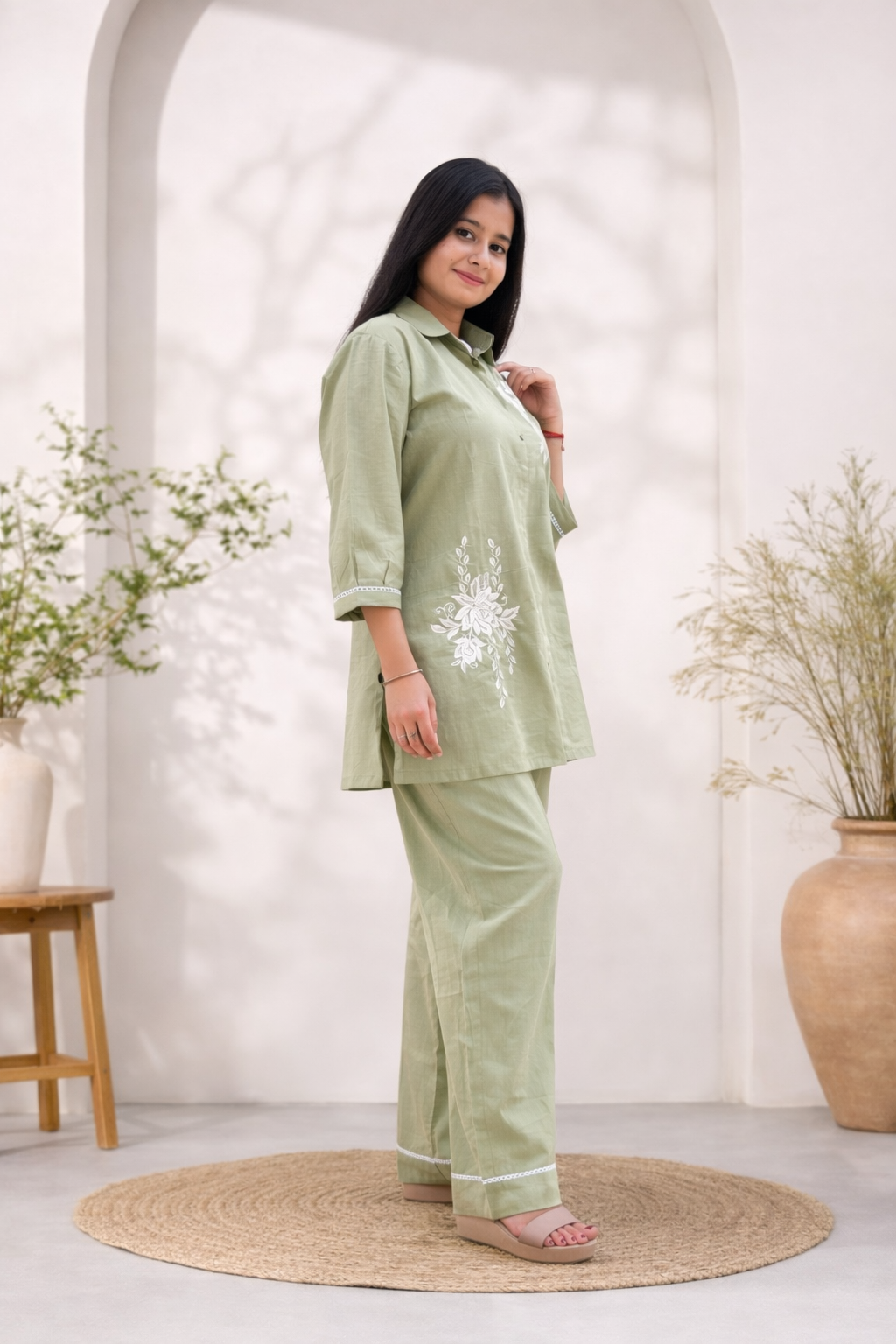 OFF GREEN CO-ORD SET